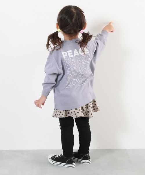 devirock(デビロック)の「綿100% デビラボ BIGシルエット プリント袖リブ 長袖Tシャツ(Tシャツ/カットソー・キッズ・グレー系その他/ピンク系その他/ブラック系その他2/ホワイト系その他/パープル系その他/パープル系その他2/ホワイト系その他3/ブラック系その他/オレンジ系その他/ホワイト系その他2/ブラック系その他3/グリーン系その他/グリーン系その他2/グレー系その他2/ブルー系その他/グレー系その他3・90cm/100cm/110cm/120cm/130cm/140cm/150cm/160cm)」の19枚目の写真