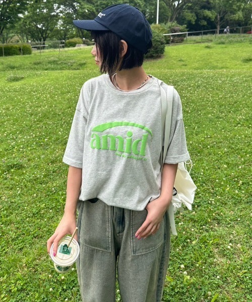nemne store（ネンネストア）の「【低身長サイズあり】アソート柄カラーTシャツ（Tシャツ/カットソー・レディース・オートミール/ブルー/スミクロ/レッド/イエロー/グレー系その他/ブルー系その他/オフホワイト/レッド系その他・SMALL/MEDIUM）」の4枚目の写真
