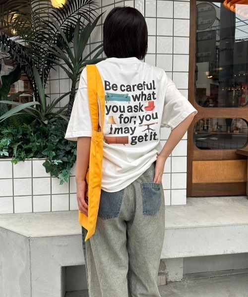 nemne store（ネンネストア）の「【低身長サイズあり】アソート柄カラーTシャツ（Tシャツ/カットソー・レディース・オートミール/ブルー/スミクロ/レッド/イエロー/グレー系その他/ブルー系その他/オフホワイト/レッド系その他・SMALL/MEDIUM）」の2枚目の写真