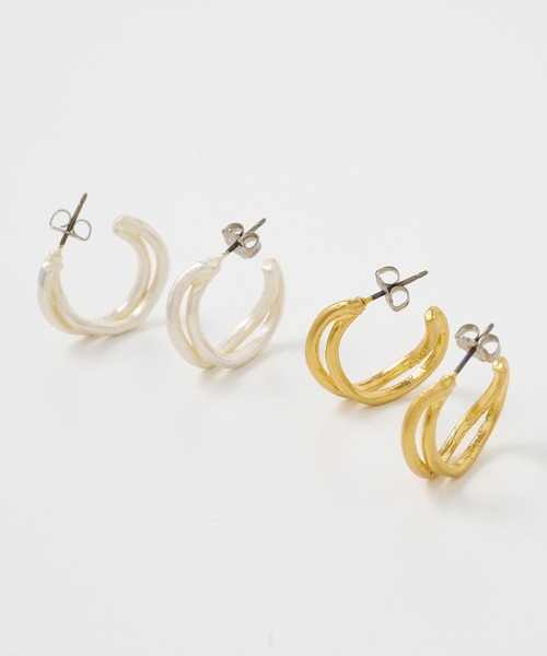 collex(コレックス)の「【Ljud/ユード】ネジリラインズピアス(ピアス(両耳用)・レディース・ゴールド/シルバー・フリー)」の6枚目の写真