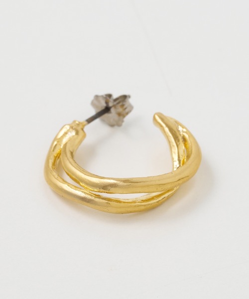 collex(コレックス)の「【Ljud/ユード】ネジリラインズピアス(ピアス(両耳用)・レディース・ゴールド/シルバー・フリー)」の4枚目の写真
