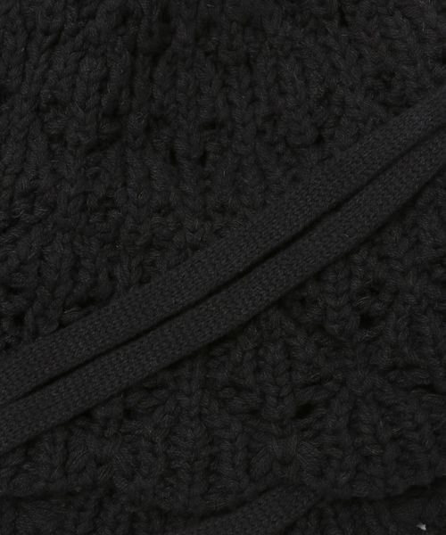 JEANASIS（ジーナシス）の「ニットクロシェHAT/138728（ハット・レディース・ブラック/アイボリー・FREE）」の15枚目の写真