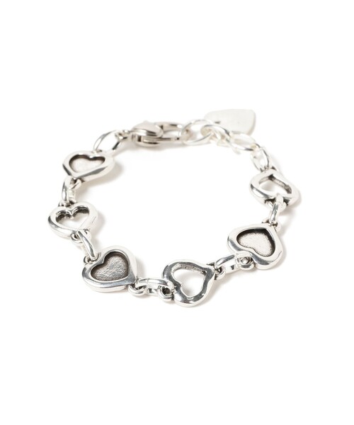 Ray BEAMS（レイビームス）の「Otro Accesorio / ハート コネクト ブレスレット（ブレスレット・レディース・シルバー・ONE SIZE）」の2枚目の写真