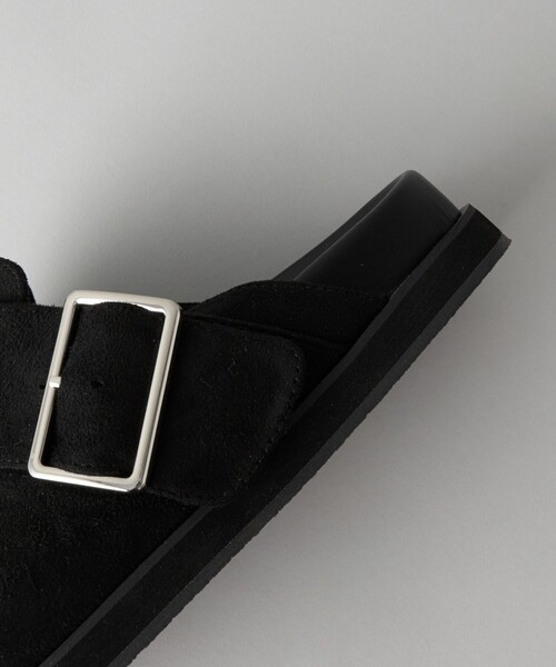 CITEN(シテン)の「<CITEN> スウェードライク ビッグバックル サボ(サンダル・レディース・ベージュ/ブラック・S/M/L)」の8枚目の写真