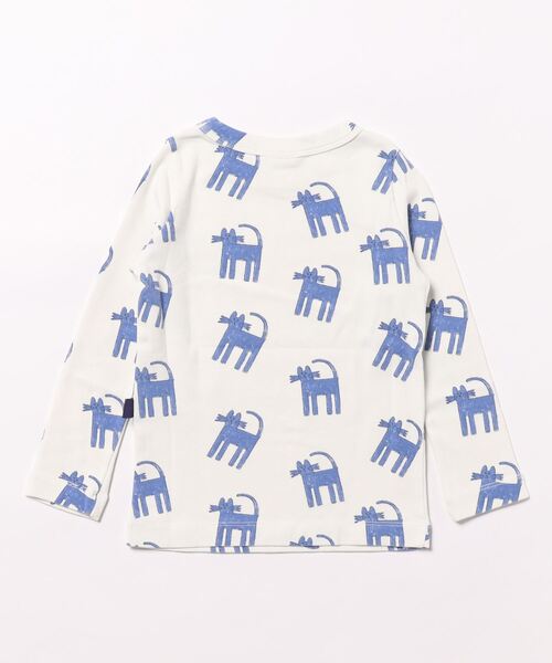 Wynken（ウィンケン）の「Wynken / ネコ柄長袖Tシャツ（Tシャツ/カットソー・キッズ・コバルトブルー・3Y/8Y/6Y/4Y）」の2枚目の写真