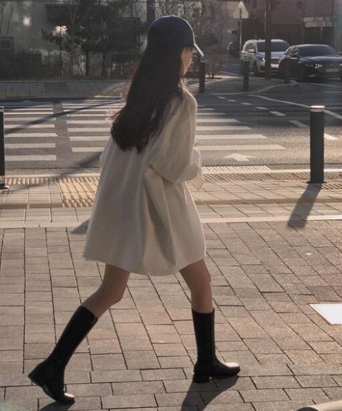 Mela(メラ)の「HEART BUTTON BIG SHIRTS(シャツ/ブラウス・レディース・グリーン/ピンク/ホワイト/ネイビー・FREE)」の11枚目の写真