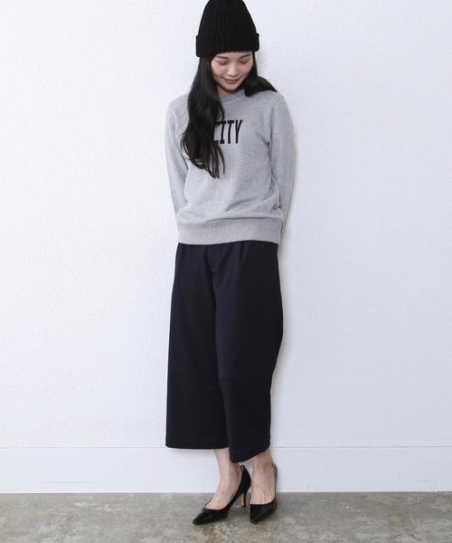 coen（コーエン）の「タックフレアパンツ（その他パンツ・レディース・グレー/ネイビー/チェック・MEDIUM/LARGE）」の7枚目の写真