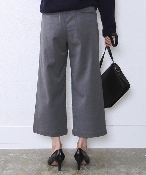 coen（コーエン）の「タックフレアパンツ（その他パンツ・レディース・グレー/ネイビー/チェック・MEDIUM/LARGE）」の8枚目の写真