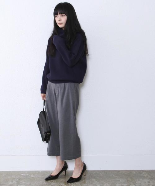 coen（コーエン）の「タックフレアパンツ（その他パンツ・レディース・グレー/ネイビー/チェック・MEDIUM/LARGE）」の10枚目の写真