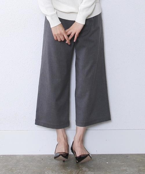 coen（コーエン）の「タックフレアパンツ（その他パンツ・レディース・グレー/ネイビー/チェック・MEDIUM/LARGE）」の11枚目の写真