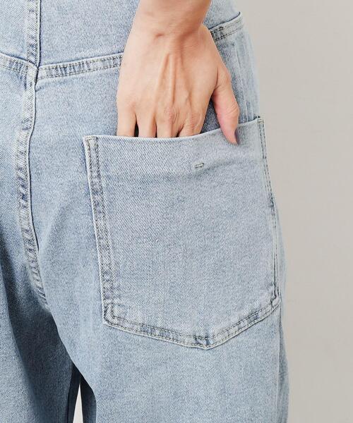 OPAQUE.CLIP（オペークドットクリップ）の「◆ストレッチラップデザインワイドデニム／オーガニックコットン混【洗濯機洗い可】（デニムパンツ・レディース・スミクロ/ライトブルー・42/40/38/36）」の16枚目の写真