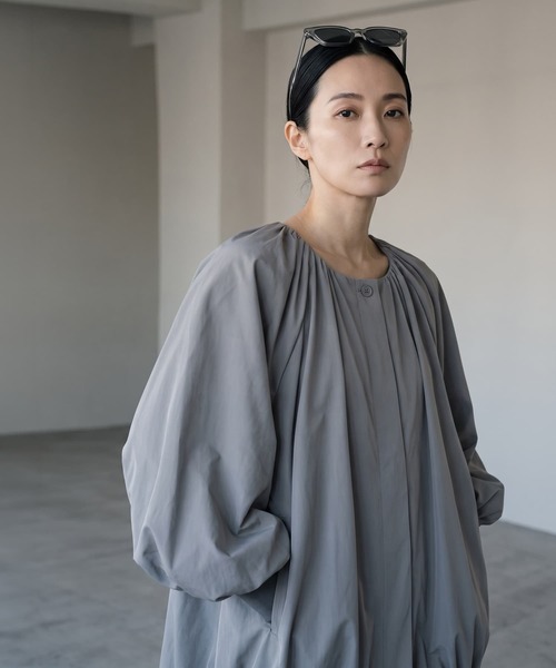 STYLE DELI(スタイルデリ)の「【BLK001】バルーンブルゾン(ナイロンジャケット・レディース・グレー/ブラック・FREE)」の12枚目の写真