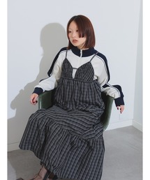 Ray BEAMS | チェック ティアード キャミ ワンピース(ワンピース)