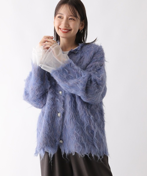 LEPSIM(レプシィム)の「5ゲージカール起毛カーディガン 137517(カーディガン/ボレロ・レディース・グレー/ライム/ブルー・FREE)」の20枚目の写真