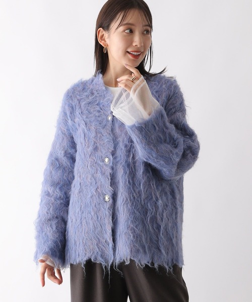 LEPSIM(レプシィム)の「5ゲージカール起毛カーディガン 137517(カーディガン/ボレロ・レディース・グレー/ライム/ブルー・FREE)」の21枚目の写真