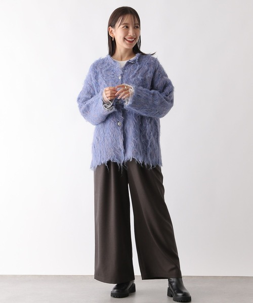 LEPSIM(レプシィム)の「5ゲージカール起毛カーディガン 137517(カーディガン/ボレロ・レディース・グレー/ライム/ブルー・FREE)」の22枚目の写真