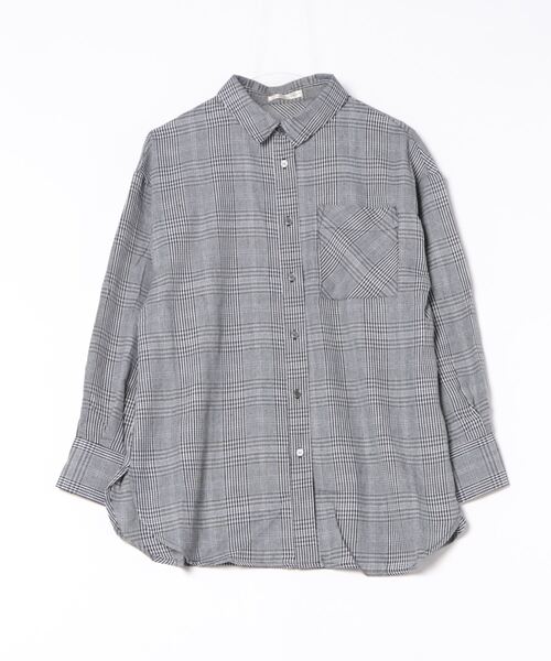 continuer de NICE CLAUP（コンティニューデナイスクラップ）の「秋のBigチェックシャツ（シャツ/ブラウス・レディース・ブラック系その他/グレー系その他2・FREE）」の11枚目の写真