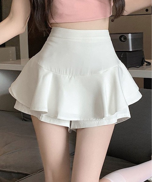 セール】ティアード ペプラム キュロット パンツ（スカート