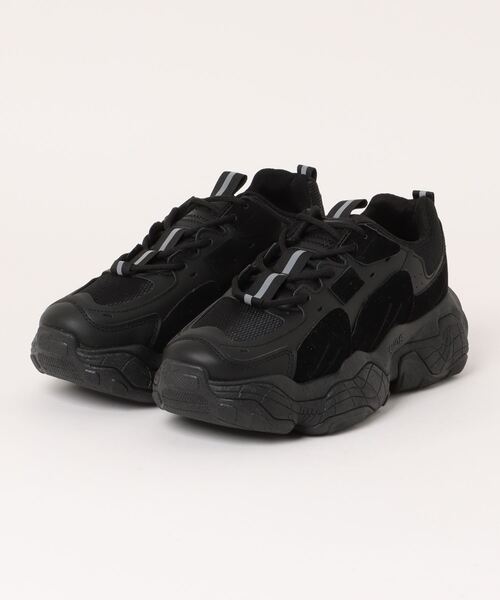 shoes365(シューズスリーシックスファイヴ)の「【shoes365】パッチワーク凹凸感厚底スニーカー(スニーカー・メンズ・ブラック/グレー/ベージュ/ホワイト・24.5cm/25.0cm/25.5cm/26.0cm/26.5cm/27.0cm)」の15枚目の写真