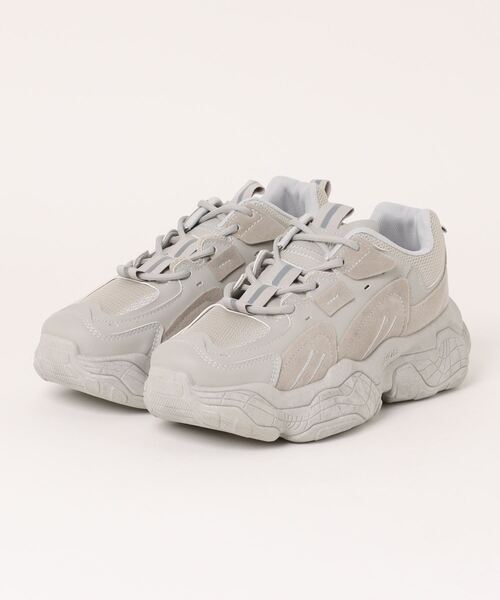 shoes365(シューズスリーシックスファイヴ)の「【shoes365】パッチワーク凹凸感厚底スニーカー(スニーカー・メンズ・ブラック/グレー/ベージュ/ホワイト・24.5cm/25.0cm/25.5cm/26.0cm/26.5cm/27.0cm)」の16枚目の写真