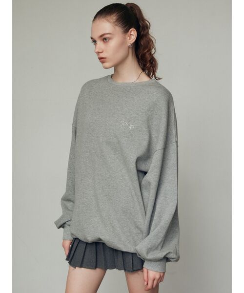 EMODA(エモダ)の「【WEB限定】オーバールーズロゴプルオーバー(スウェット・レディース・ブラック/グレー/ブルー/レッド・FREE)」の11枚目の写真