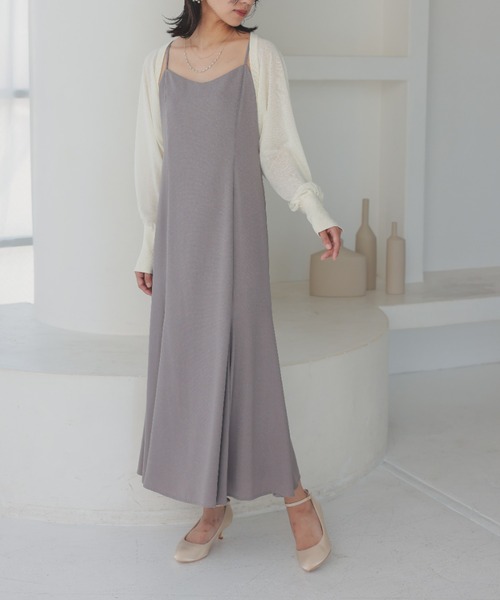 ドルマンスリーブシャイニーニットボレロ 薄手 結婚式パーティー