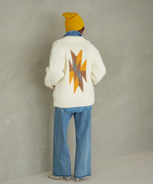 Spick & Span（スピックアンドスパン）の「カシミヤニット帽（ニットキャップ/ビーニー・レディース・イエロー/グレー・FREE）」の8枚目の写真