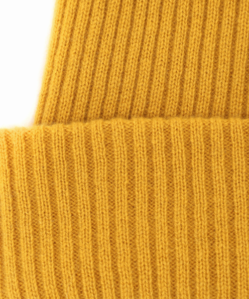 Spick & Span（スピックアンドスパン）の「カシミヤニット帽（ニットキャップ/ビーニー・レディース・イエロー/グレー・FREE）」の17枚目の写真