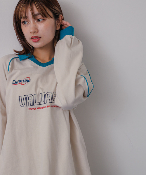 OVER(ALL)×ACCESS PEACE ゲームシャツ OVER(ALL)×ACCESS PEACE ゲームシャツ PEACE PATCHED L/S TEE