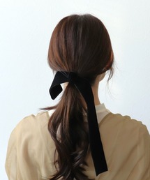 Three Four Time | ベロアリボンヘアゴム(ヘアゴム)