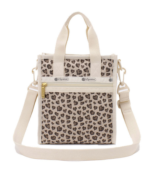 現行品◎ 未使用◎ レスポートサック ラテハートレオパード ショルダーバッグ レスポートサック LeSportsac 3 ZIP CROSSBODY （ラテハート