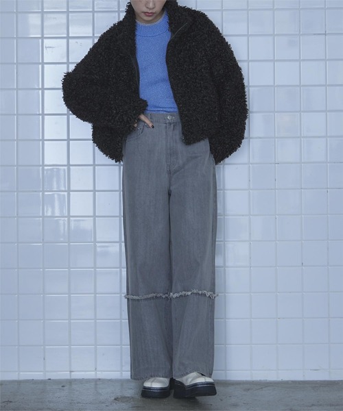 プードルファーショートブルゾン（ブルゾン）｜miette（ミエット）