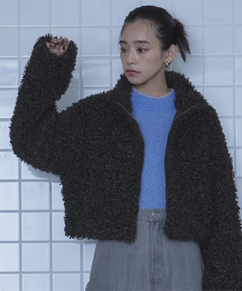 プードルファーショートブルゾン（ブルゾン）｜miette（ミエット）