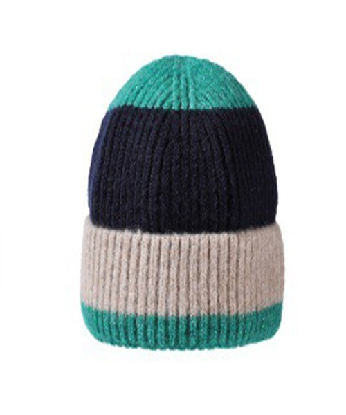 セール】ウィメンズ マルチボーダーカラーニットキャップビーニー