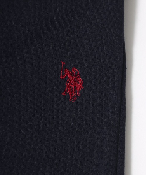 U.S. POLO ASSN.（ユーエスポロアッスン）の「U.S. POLO ASSN.（ユーエスポロアッスン）ワンポイントロゴ刺繍裏起毛スウェットジョガーパンツ レディース（スウェットパンツ・レディース・スミクロ/ブラック/グレー/ネイビー・L/M）」の17枚目の写真