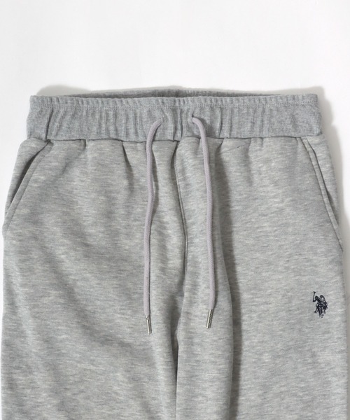 U.S. POLO ASSN.（ユーエスポロアッスン）の「U.S. POLO ASSN.（ユーエスポロアッスン）ワンポイントロゴ刺繍裏起毛スウェットジョガーパンツ レディース（スウェットパンツ・レディース・スミクロ/ブラック/グレー/ネイビー・L/M）」の6枚目の写真