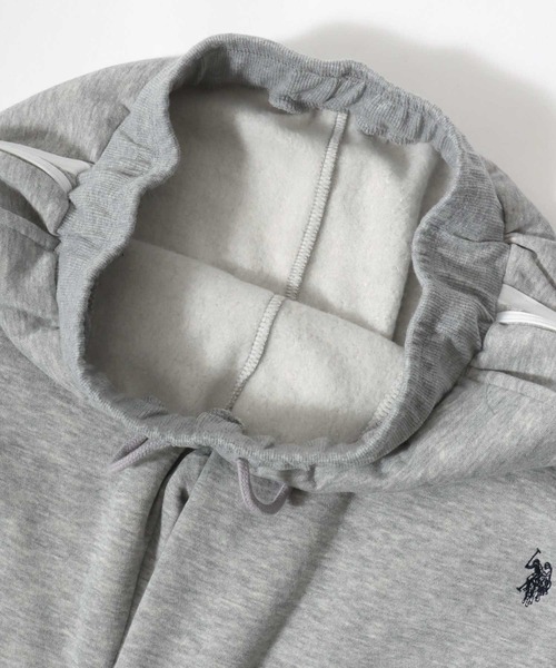 U.S. POLO ASSN.（ユーエスポロアッスン）の「U.S. POLO ASSN.（ユーエスポロアッスン）ワンポイントロゴ刺繍裏起毛スウェットジョガーパンツ レディース（スウェットパンツ・レディース・スミクロ/ブラック/グレー/ネイビー・L/M）」の8枚目の写真