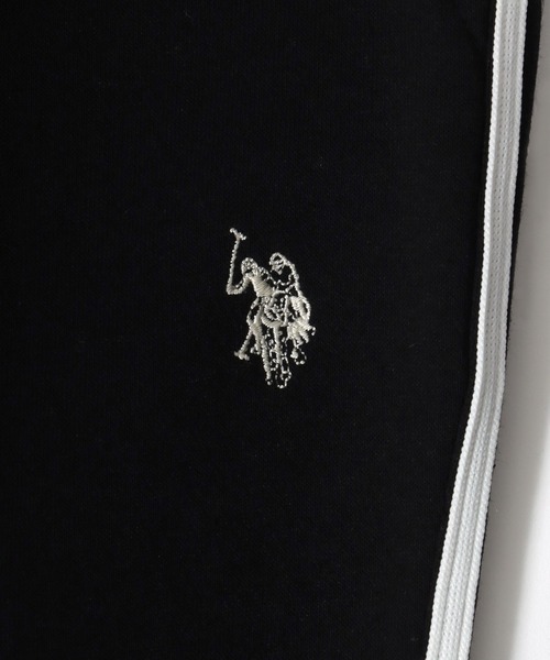 U.S. POLO ASSN.（ユーエスポロアッスン）の「U.S. POLO ASSN.（ユーエスポロアッスン）ワンポイントロゴ刺繍裏起毛スウェットジョガーパンツ レディース（スウェットパンツ・レディース・スミクロ/ブラック/グレー/ネイビー・L/M）」の11枚目の写真