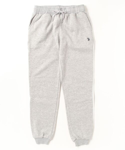 U.S. POLO ASSN.（ユーエスポロアッスン）の「U.S. POLO ASSN.（ユーエスポロアッスン）ワンポイントロゴ刺繍裏起毛スウェットジョガーパンツ レディース（スウェットパンツ・レディース・スミクロ/ブラック/グレー/ネイビー・L/M）」の22枚目の写真