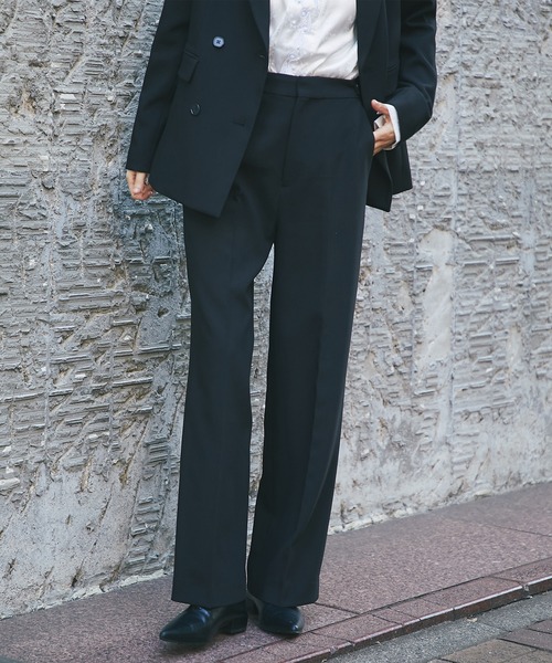 SMILE ORCHID(スマイルオーキッド)の「スラックスワイドパンツ(スーツパンツ・レディース・ネイビー/グレー/ブラック・L/M/S)」の10枚目の写真