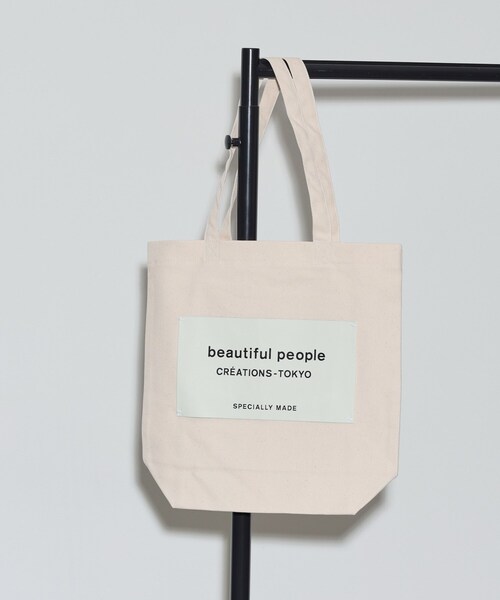 GALLEST(ギャレスト)の「【beautiful people】big name tote(トートバッグ・レディース・アイボリー/ブラック/ライトグレー・00)」の1枚目の写真