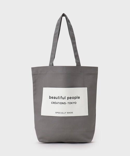 GALLEST(ギャレスト)の「【beautiful people】big name tote(トートバッグ・レディース・アイボリー/ブラック/ライトグレー・00)」の4枚目の写真