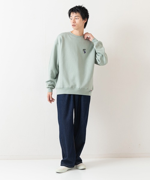 BEN DAVIS（ベンデイビス）の「【BEN DAVIS/ベンデイビス】ヘビーウェイト裏起毛クルーネックスウェット オーバーサイズ 裏起毛 ストリート  ロゴ ワンポイント刺繍 スウェット トレーナー/レディース メンズ（スウェット・メンズ・ライトグリーン/グレー/ブラック・LARGE/MEDIUM）」の6枚目の写真