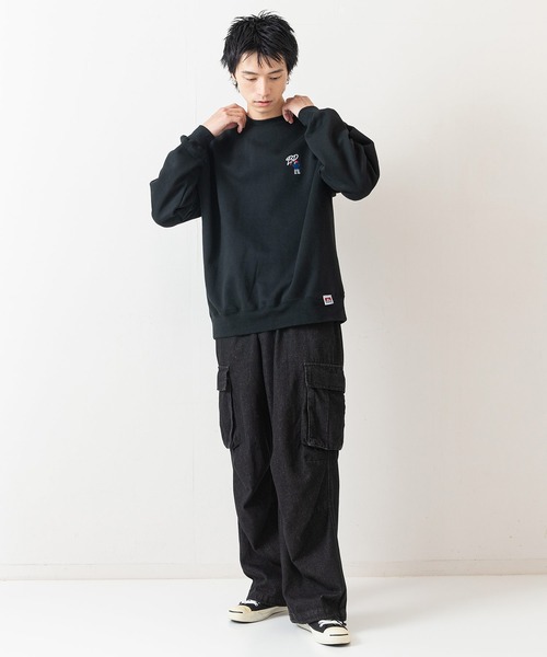 BEN DAVIS（ベンデイビス）の「【BEN DAVIS/ベンデイビス】ヘビーウェイト裏起毛クルーネックスウェット オーバーサイズ 裏起毛 ストリート  ロゴ ワンポイント刺繍 スウェット トレーナー/レディース メンズ（スウェット・メンズ・ライトグリーン/グレー/ブラック・LARGE/MEDIUM）」の18枚目の写真