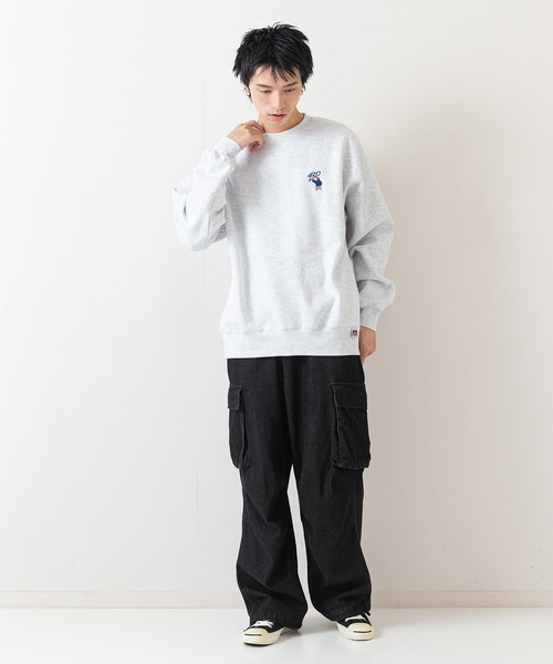 BEN DAVIS（ベンデイビス）の「【BEN DAVIS/ベンデイビス】ヘビーウェイト裏起毛クルーネックスウェット オーバーサイズ 裏起毛 ストリート  ロゴ ワンポイント刺繍 スウェット トレーナー/レディース メンズ（スウェット・メンズ・ライトグリーン/グレー/ブラック・LARGE/MEDIUM）」の15枚目の写真