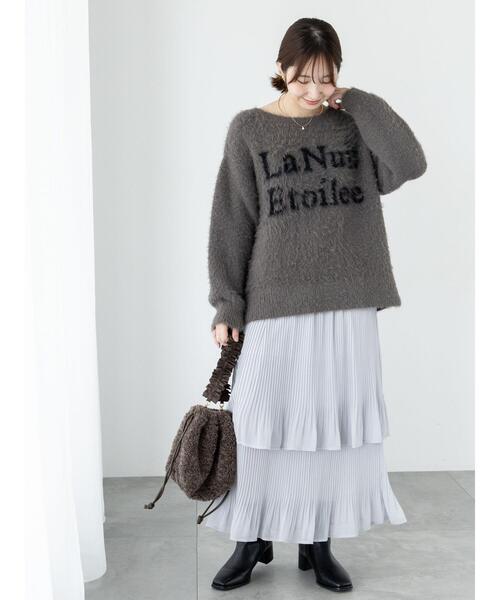 Te chichi TERRASSE(テチチテラス)の「ボアフリルハンドルバッグ(ハンドバッグ・レディース・ベージュ/チャコールグレー・F)」の5枚目の写真