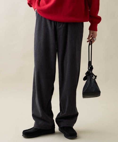 CIAOPANIC TYPY（チャオパニックティピー）の「ストレッチコーデュロイパンツ（スーツパンツ・レディース・ライトグレー/チャコールグレー/グリーン/ブラウン・MEDIUM/LARGE）」の5枚目の写真