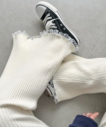 CLEA | フリルレースリブニットパンツ(その他パンツ)