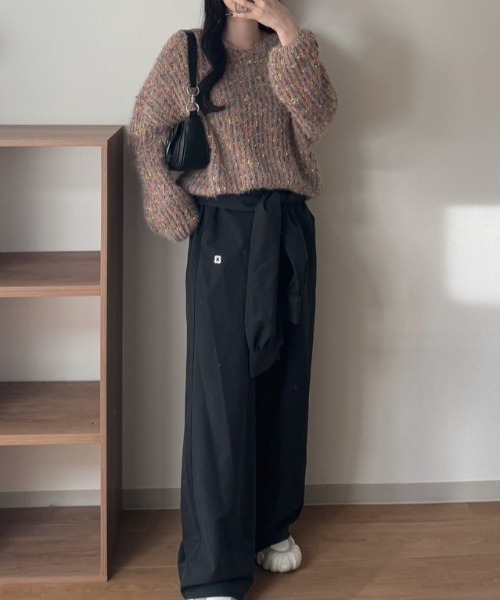 nemne store(ネンネストア)の「《Delfy》カラーネップシャギーニット(カーディガン/ボレロ・レディース・ピンク系/ベージュ系・フリー)」の6枚目の写真