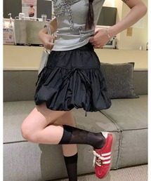 FUNdaysion（ファンデイション）の「リボンギャザーミニバルーンスカート（スカート）」